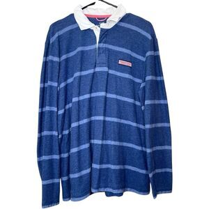 Vineyard‎ Vines Blue Striped V-Neck Sweater